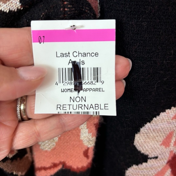 Ali & Jay floral print long sleeve thick knit sweater dress with mock neck Sz M - Picture 8 of 11